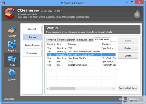 Comment utiliser CCleaner pour nettoyer le menu contextuel de Windows