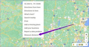 Medir la distancia en Google Maps