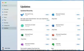 Actualizar aplicaciones en mac