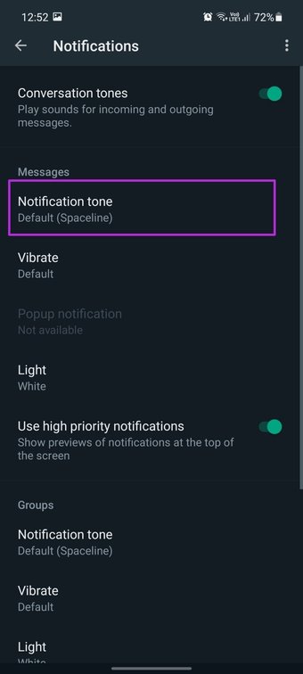 Cambiar el tono de notificación en Android