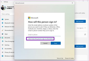 Crear una cuenta nueva para Windows 11