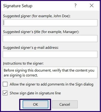 Cómo crear e insertar firmas en Microsoft Word paso 10