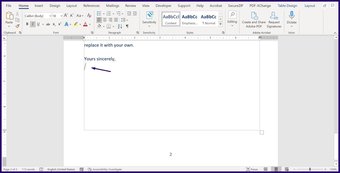 Cómo crear e insertar firmas en Microsoft Word paso 6