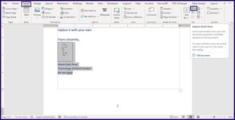 Cómo crear e insertar firmas en Microsoft Word paso 18
