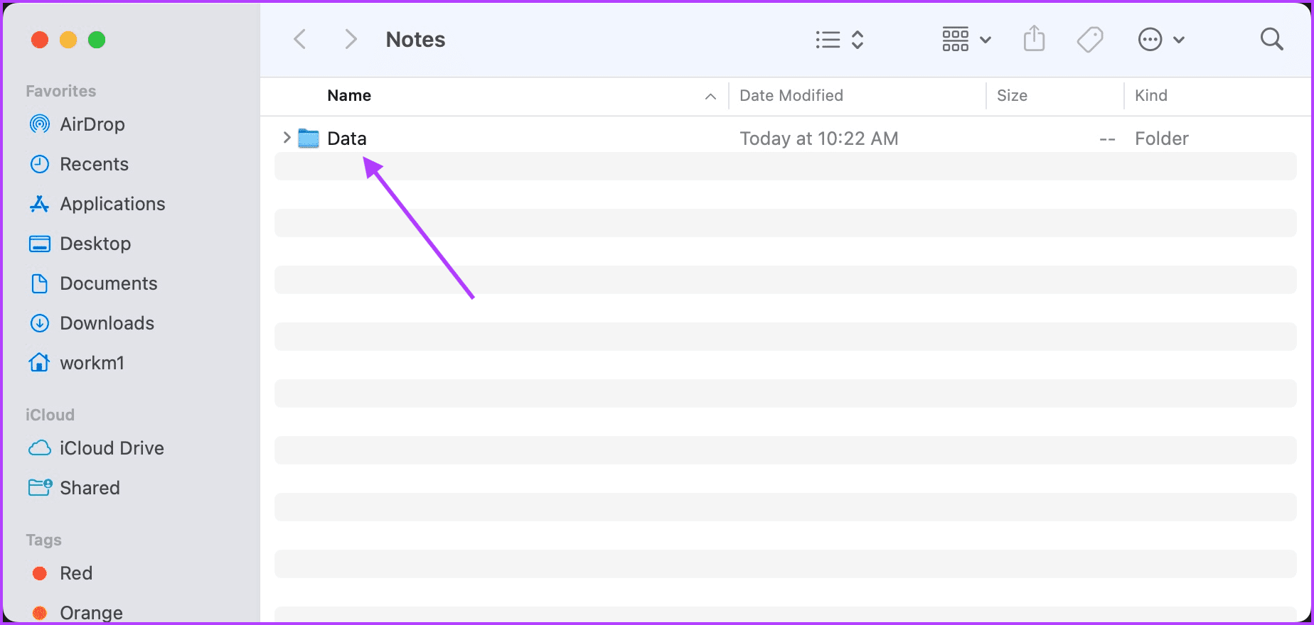 Eliminar archivos de la biblioteca de notas de Apple 4