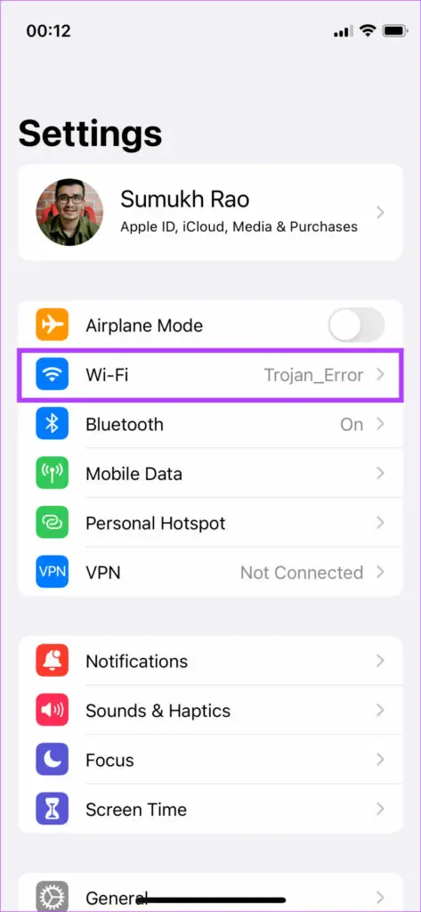 Configuración de Wi-Fi en iOS
